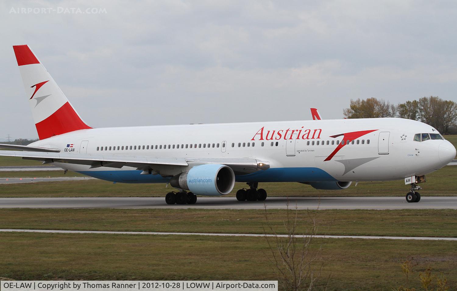 OE-LAW, 1992 Boeing 767-3Z9/ER C/N 26417, Austrian (Tyrolean) Boeing 767