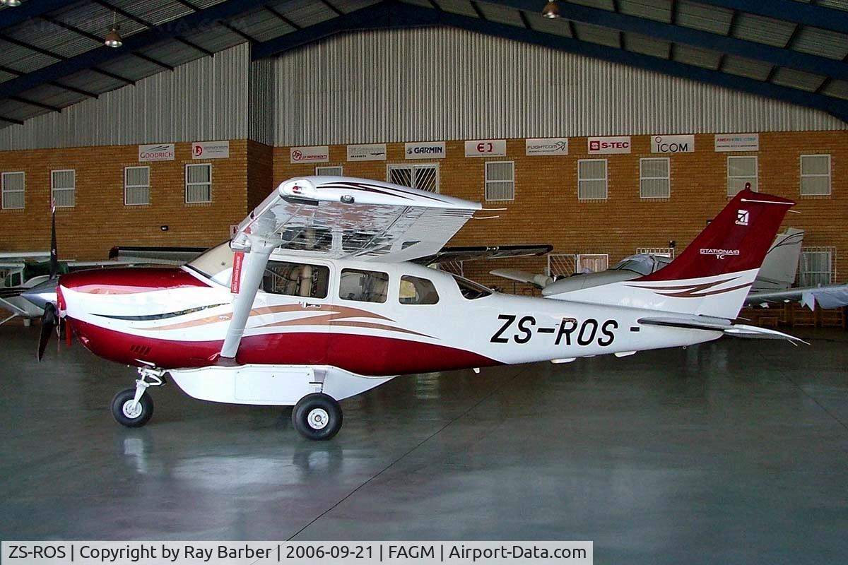 ZS-ROS, 2006 Cessna T206H Turbo Stationair C/N T20608598, Cessna T.206H Stationair TC [T206-08598] Rand~ZS 21/9/2006