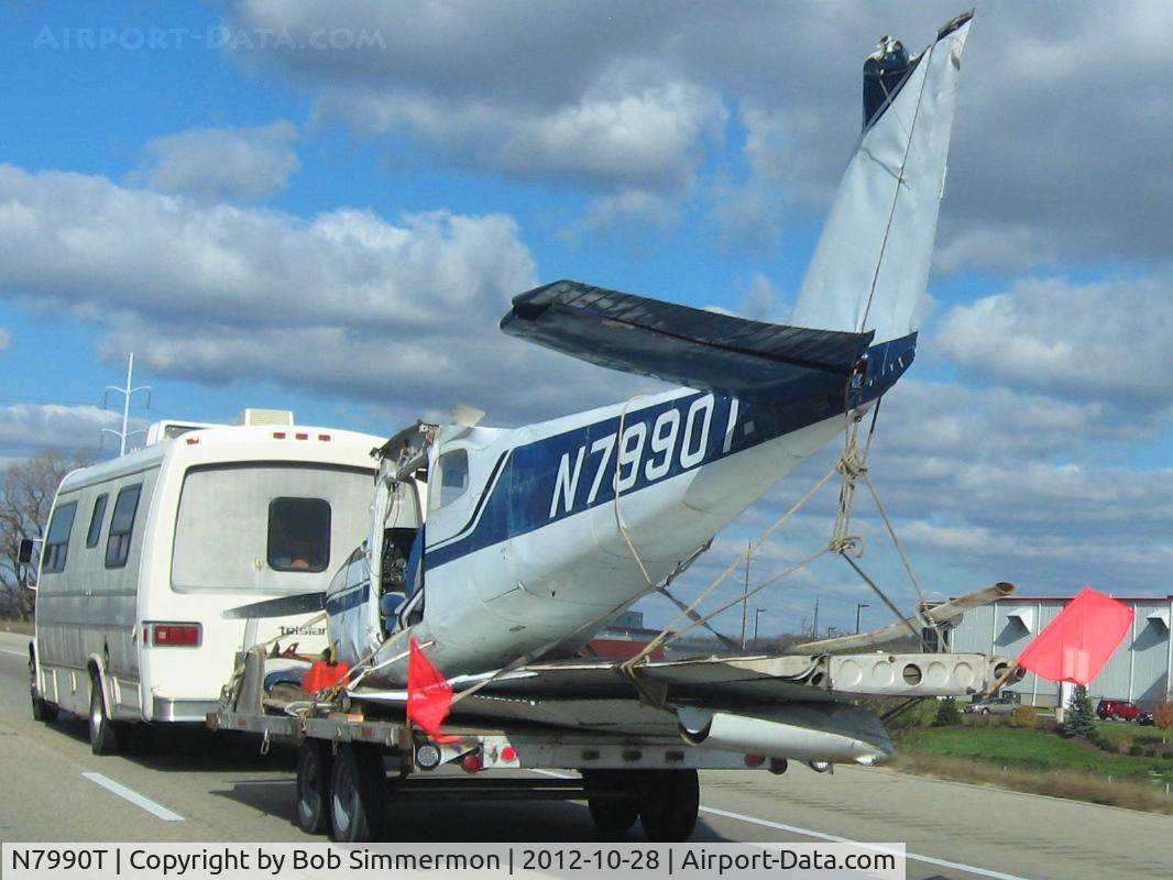 N7990T, 1960 Cessna 175A Skylark C/N 56690, Spotted on I-90 northbound near Rockford, IL.