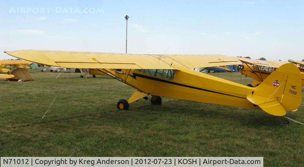 N71012, Piper J3C-65 Cub C/N 18028, EAA AirVenture 2012