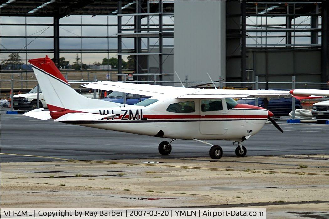 VH-ZML, 1973 Cessna 210L Centurion C/N 21059870, Cessna 210L Centurion [210-59870] Essendon~VH 20/03/2007 . Carrying the markings here 2 days before being officially registered. 