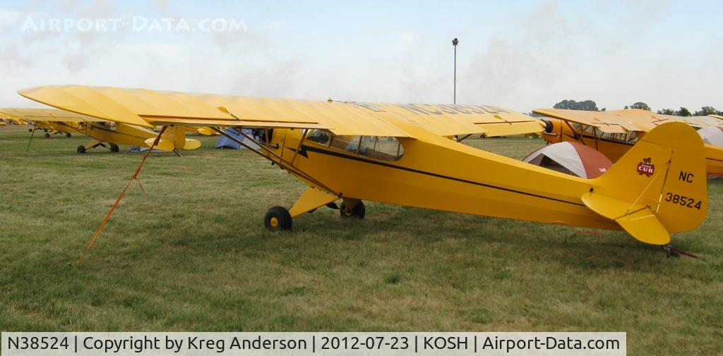 N38524, 1941 Piper J3C-65 Cub C/N 7093, EAA AirVenture 2012