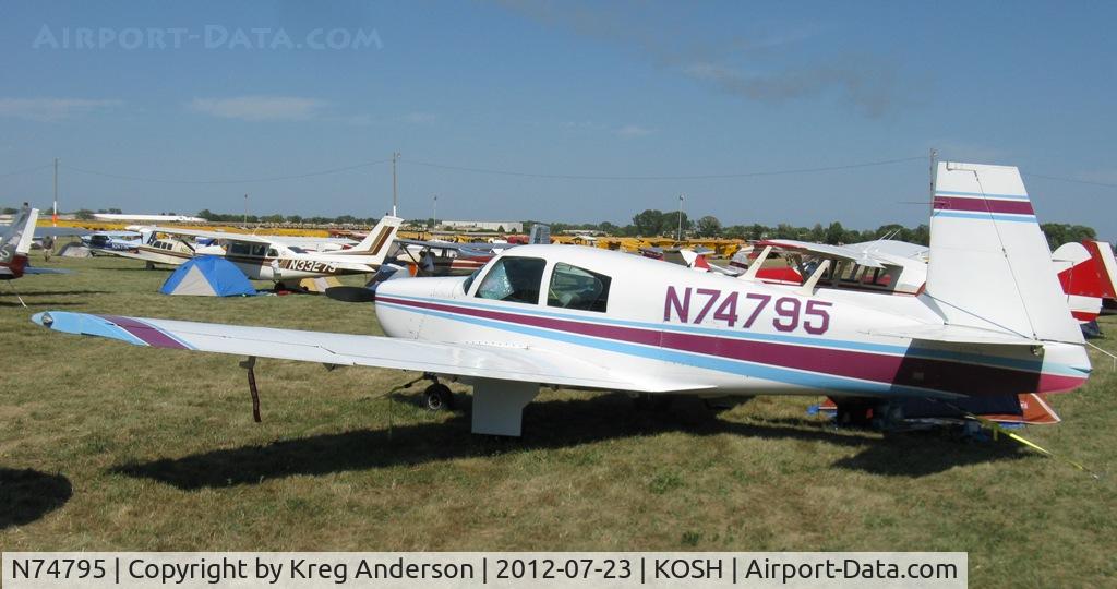 N74795, 1961 Mooney M20B Mark 21 C/N 1795, EAA AirVenture 2012