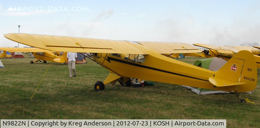N9822N, 1946 Piper J-3 Cub C/N 18387, EAA AirVenture 2012