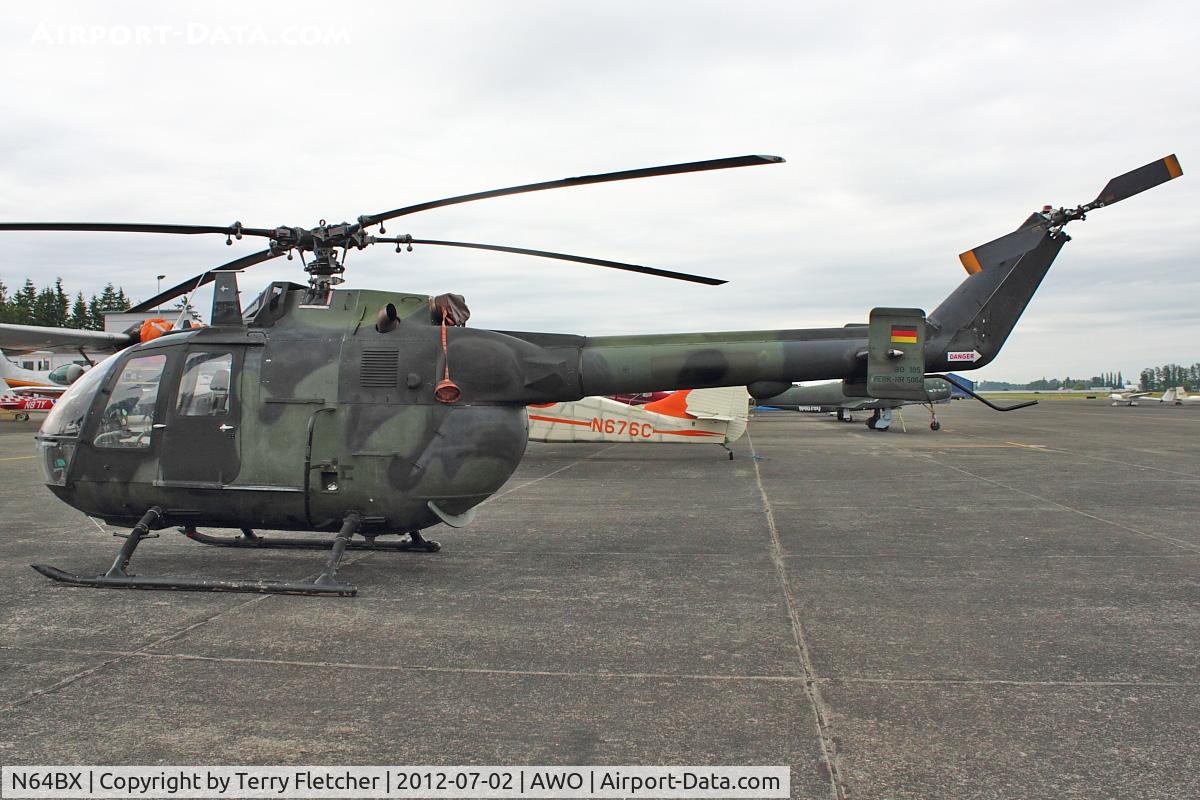 N64BX, MBB Bo.105M C/N 5064, MESSERSCHMITT-BOLKOW-BLOHM GMB BO, c/n: 5064  , ex 80+64