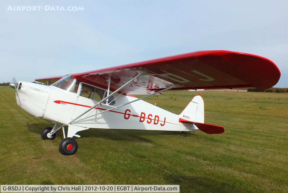 G-BSDJ, 1941 Piper J-4E Cub Coupe C/N 4-1456, at Turweston's 