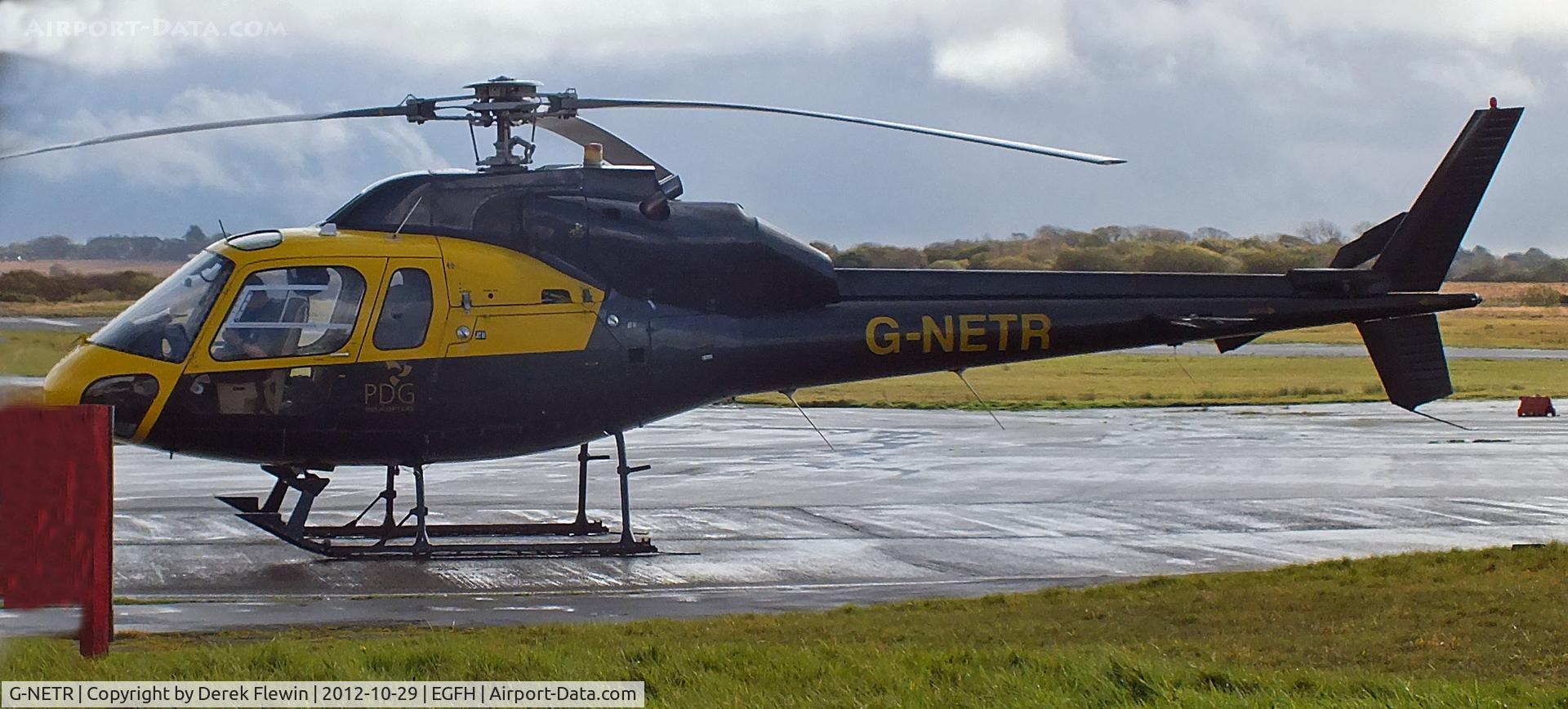 G-NETR, 1982 Aerospatiale AS-355F-1 Ecureuil 2 C/N 5164, Seen at EGFH, PDG Helicopters is  part of PLM Dollar Group working out of Inverness, Scotland.