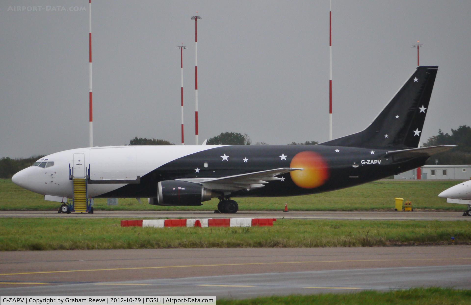 G-ZAPV, 1989 Boeing 737-3Y0 C/N 24546, Freshly painted in new colours.