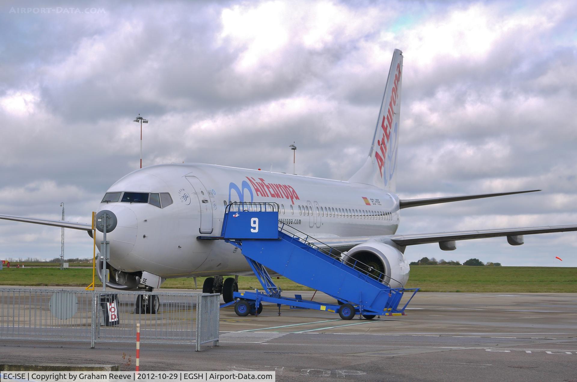 EC-ISE, 2003 Boeing 737-86Q C/N 30290, Parked at Norwich.