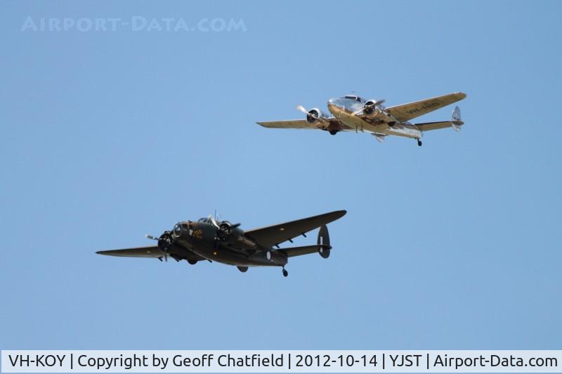 VH-KOY, 1939 Lockheed Hudson IVA C/N 6041, Jamestown, Sth Aust
Flying in formation with VH-HID