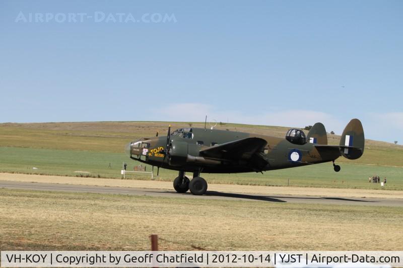 VH-KOY, 1939 Lockheed Hudson IVA C/N 6041, Jamestown, Sth. Aust.
Ex A16-121 (MkIVA) 41-23182 (A-28-LO) Added to VH register 08/12/1949, change of Mark to VH-EWA (1951) VH-AGS (1956) VH-KOY (1993)