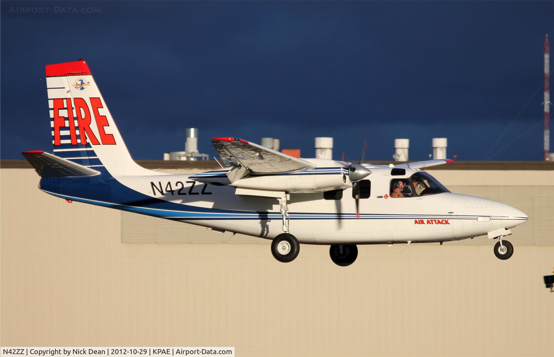 N42ZZ, 1979 Rockwell International 500-S C/N 3322, KPAE/PAE short final after a 58 minute flight from KHIO