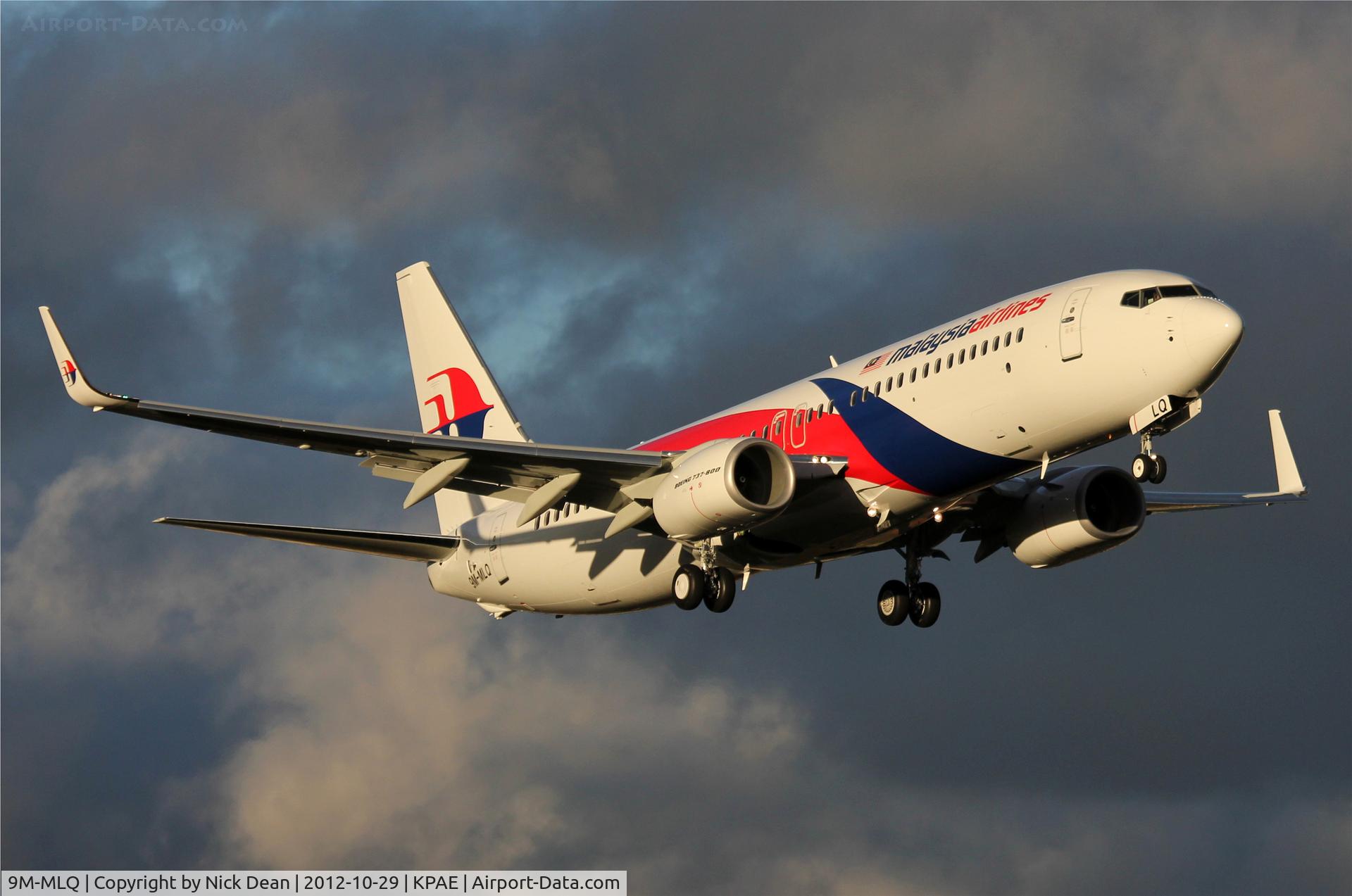 9M-MLQ, 2012 Boeing 737-8H6 C/N 39327, KPAE/PAE on the go around heading back to KBFI after 2 ILS 16R approaches