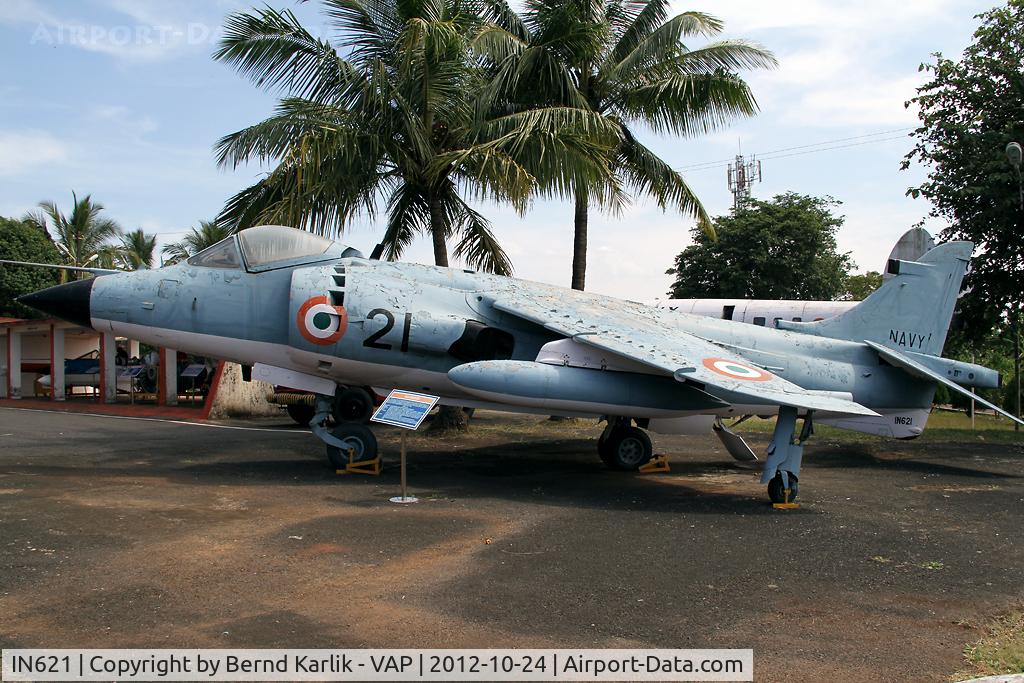 IN621, 1991 British Aerospace Sea Harrier FRS.51 C/N B15, Naval Aviation Museum, Bogmalo, Goa