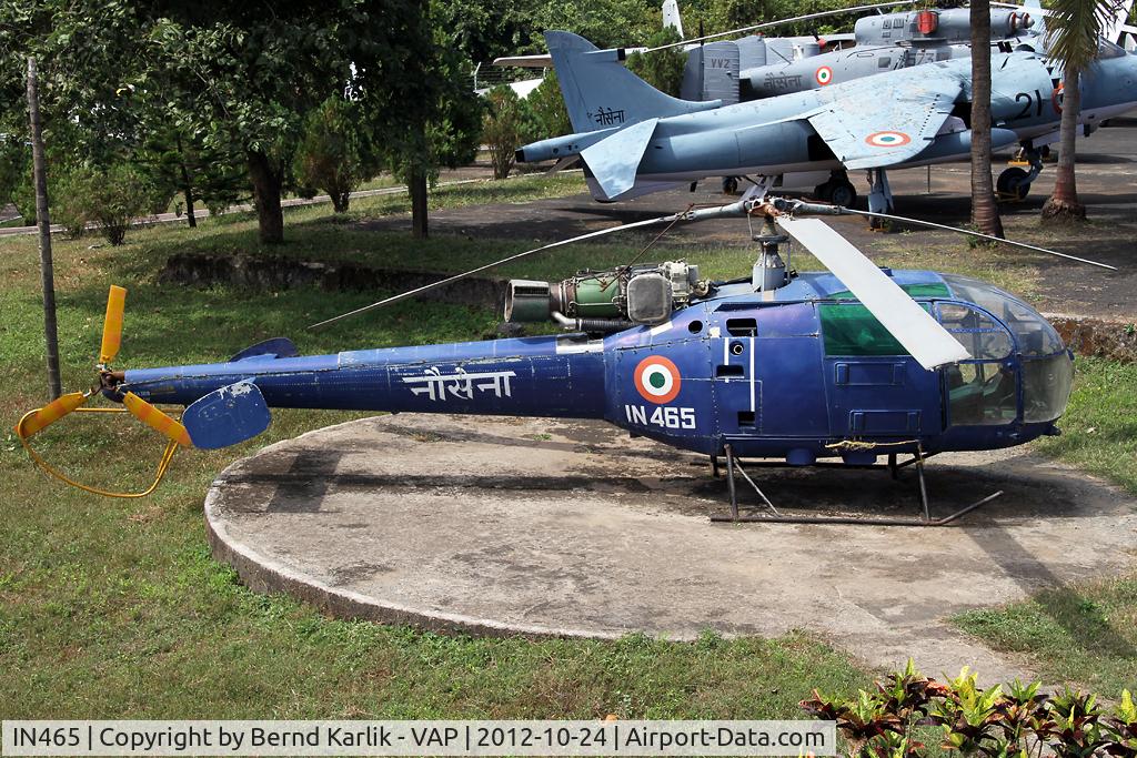 IN465, Hindustan SA-316B Chetak C/N AH310, Naval Aviation Museum, Bogmalo, Goa