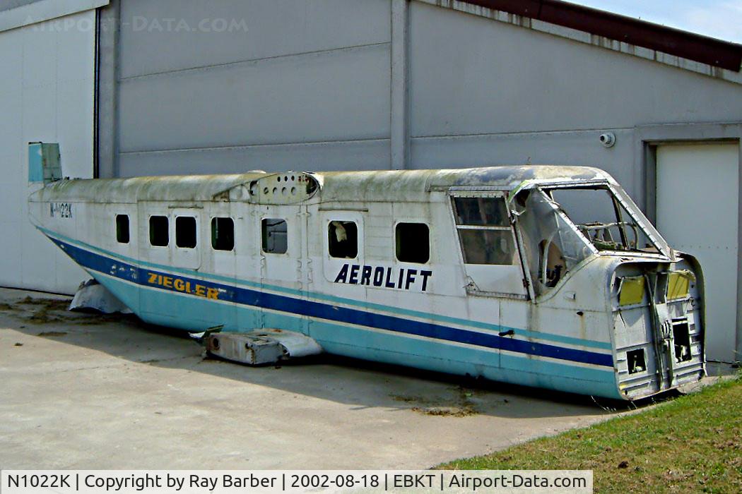 N1022K, 1978 GAF N24A Nomad C/N N24A-71, GAF Nomad N24A [71] Kortrijk-Wevelgem~OO 18/08/2002. Officially reported as broken up Rotterdam 09-1986 but fuselage was stored here when this shot was taken.