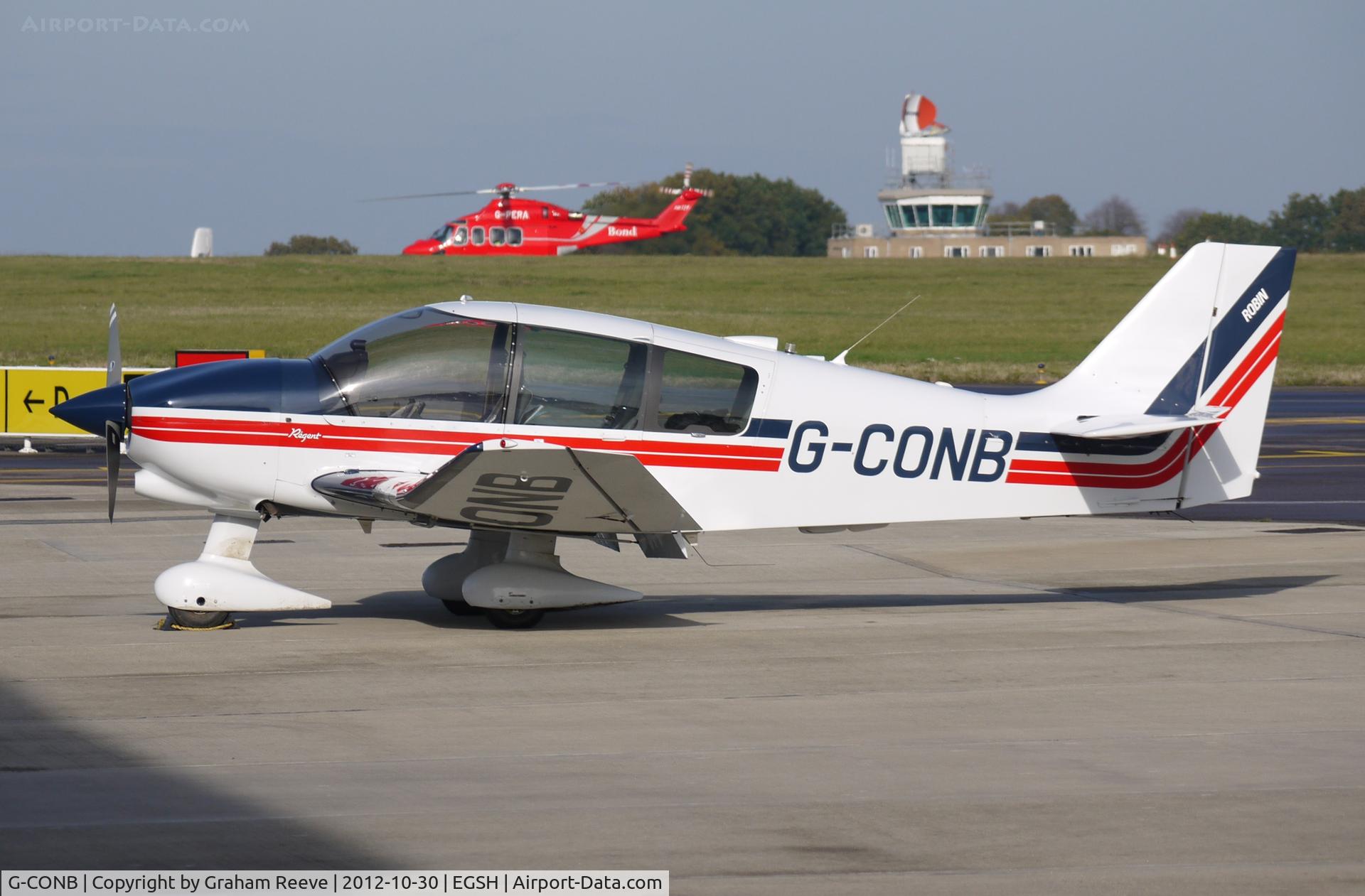G-CONB, 1992 Robin DR-400-180 Regent Regent C/N 2176, Parked at Norwich.