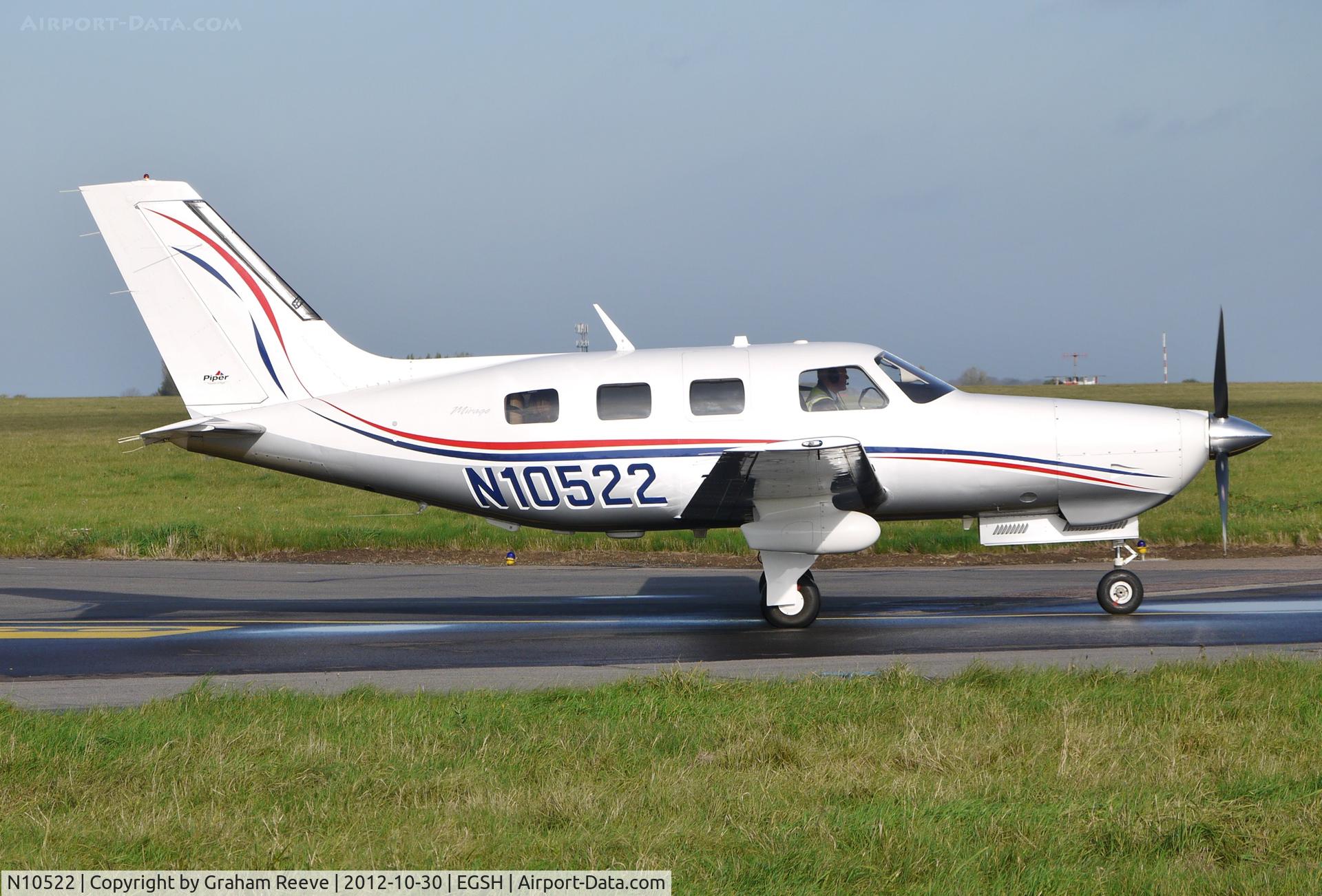 N10522, 2006 Piper PA-46-350P Malibu Mirage C/N 4636398, About to depart.