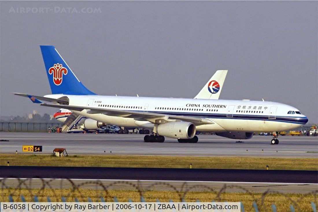 B-6058, 2005 Airbus A330-243 C/N 656, Airbus A330-243 [656] (China Southern Airlines) Bejing~B 17/10/2006