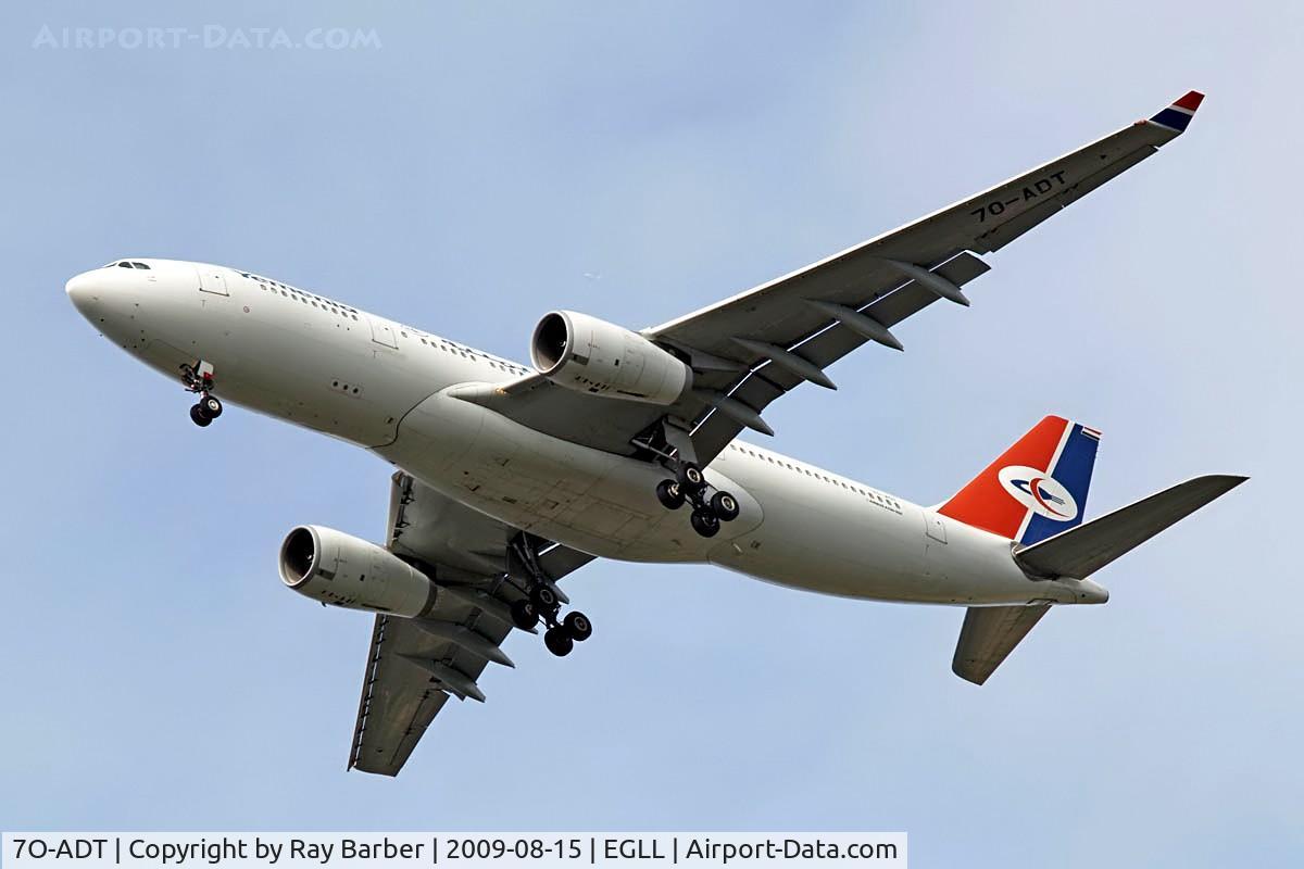 7O-ADT, 2004 Airbus A330-243 C/N 632, Airbus A330-243 [632] (Yemenia Airways) Home~G  15/08/2009