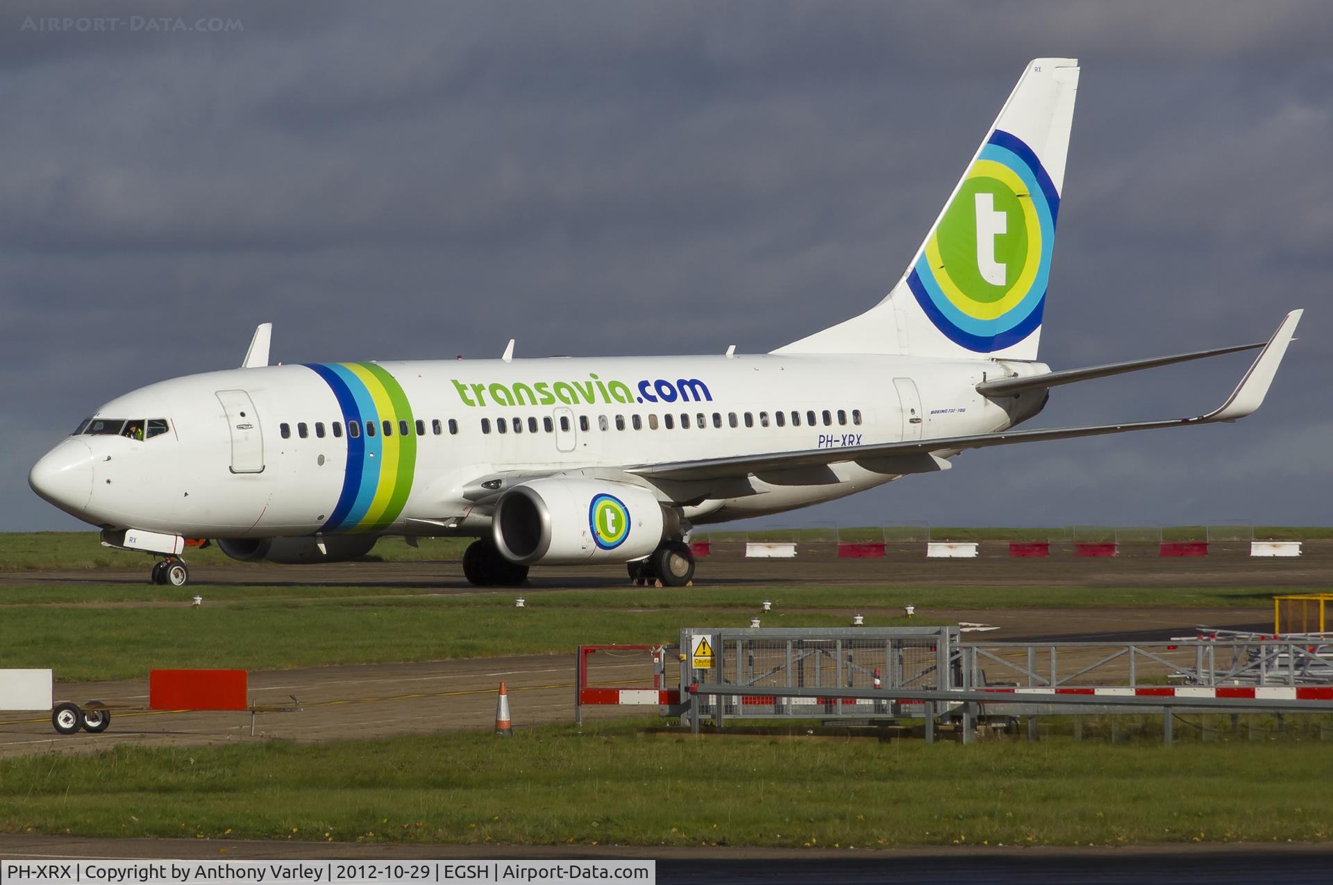 PH-XRX, 2003 Boeing 737-7K2 C/N 33464, Sat on stand.