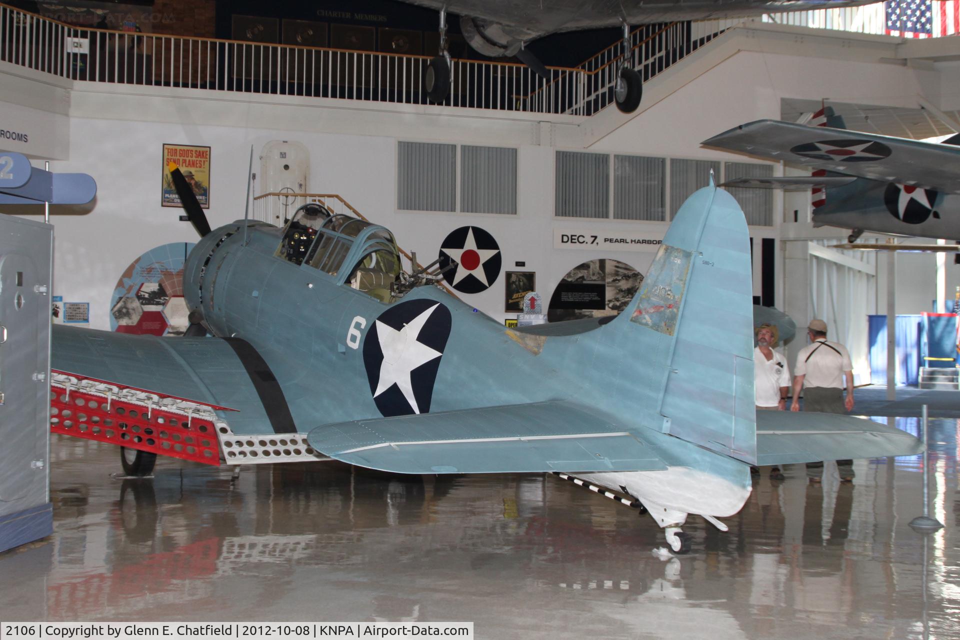 2106, 1940 Douglas SBD-2 Dauntless C/N 632, Naval Aviation Museum. Battle of Midway veteran