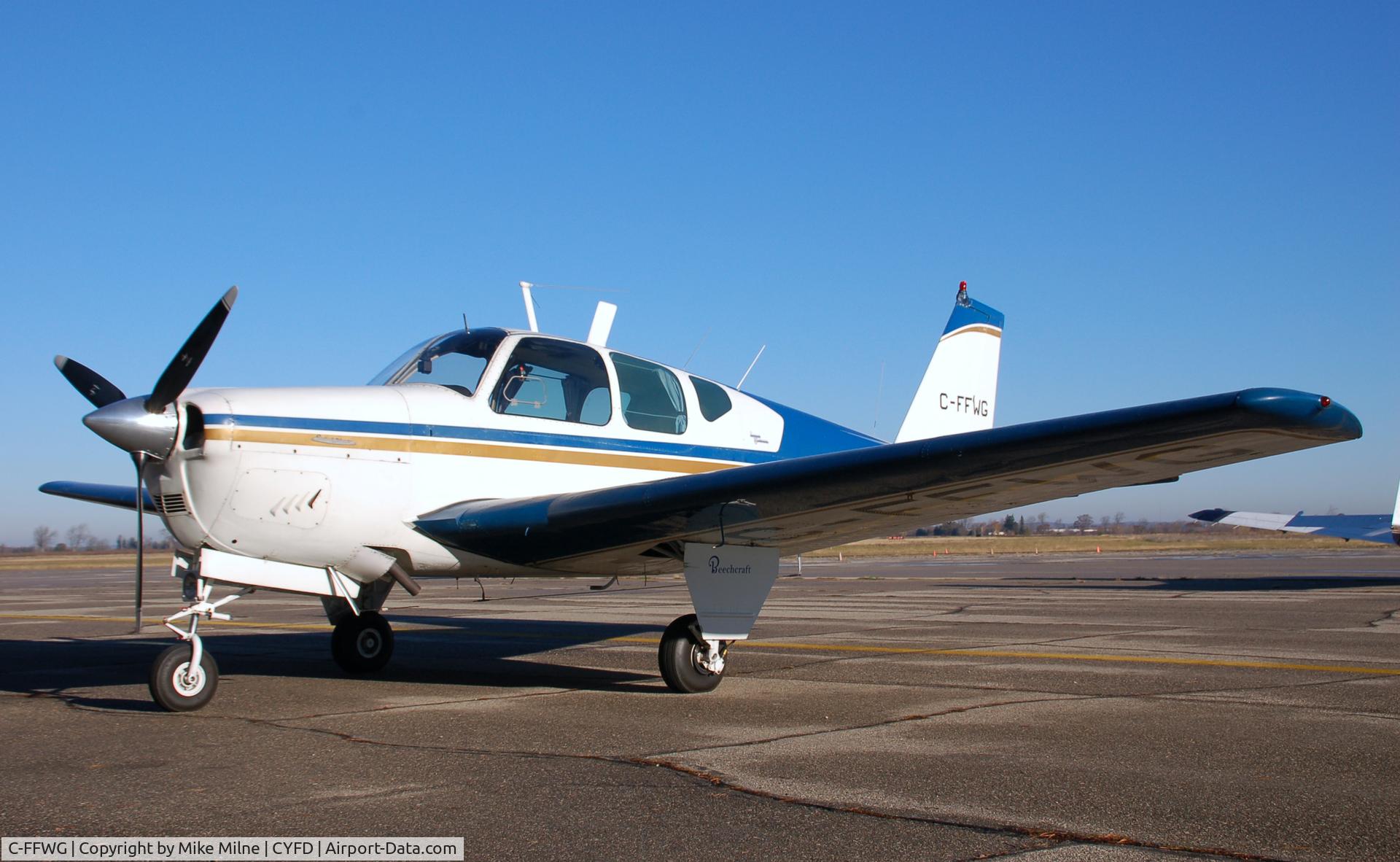 C-FFWG, 1960 Beech 35-33 Debonair C/N CD-96, FWG in for CofA at Brant Aero, Brantford ON Canada