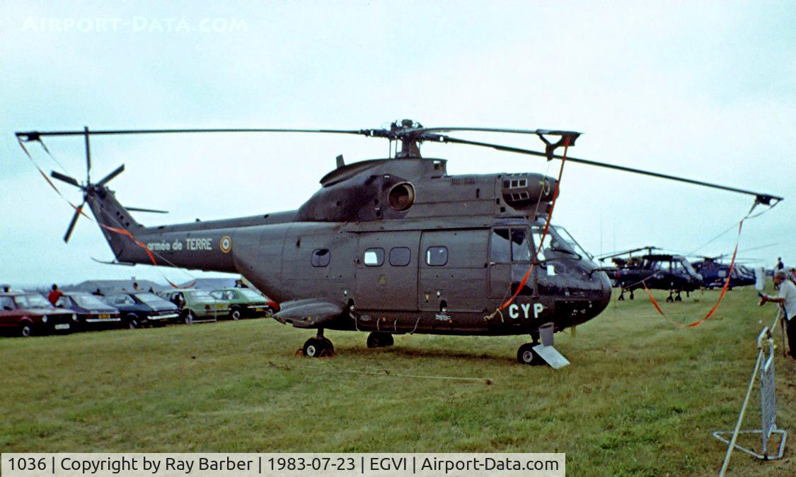 1036, Aérospatiale SA-330B Puma C/N 1036, Aerospatiale SA330Ba Puma [1036] (French Army) RAF Greenham Common~G 23/07/1983. Image taken from a slide.