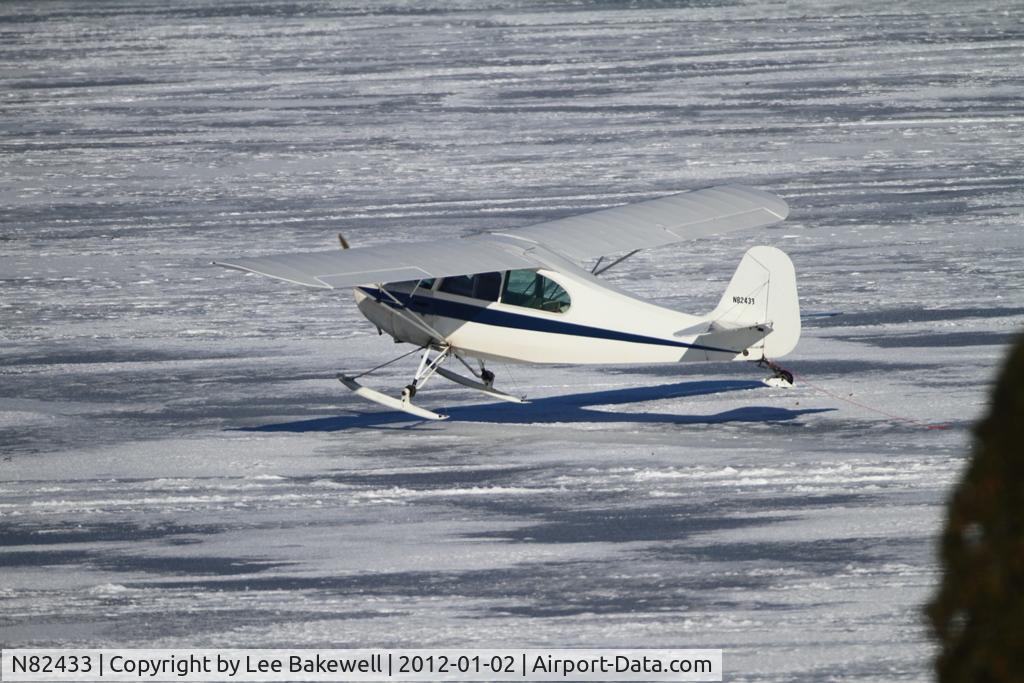 N82433, 1946 Aeronca 7AC Champion C/N 7AC-1066, While operating in and out of Forest Lake, MN on skis