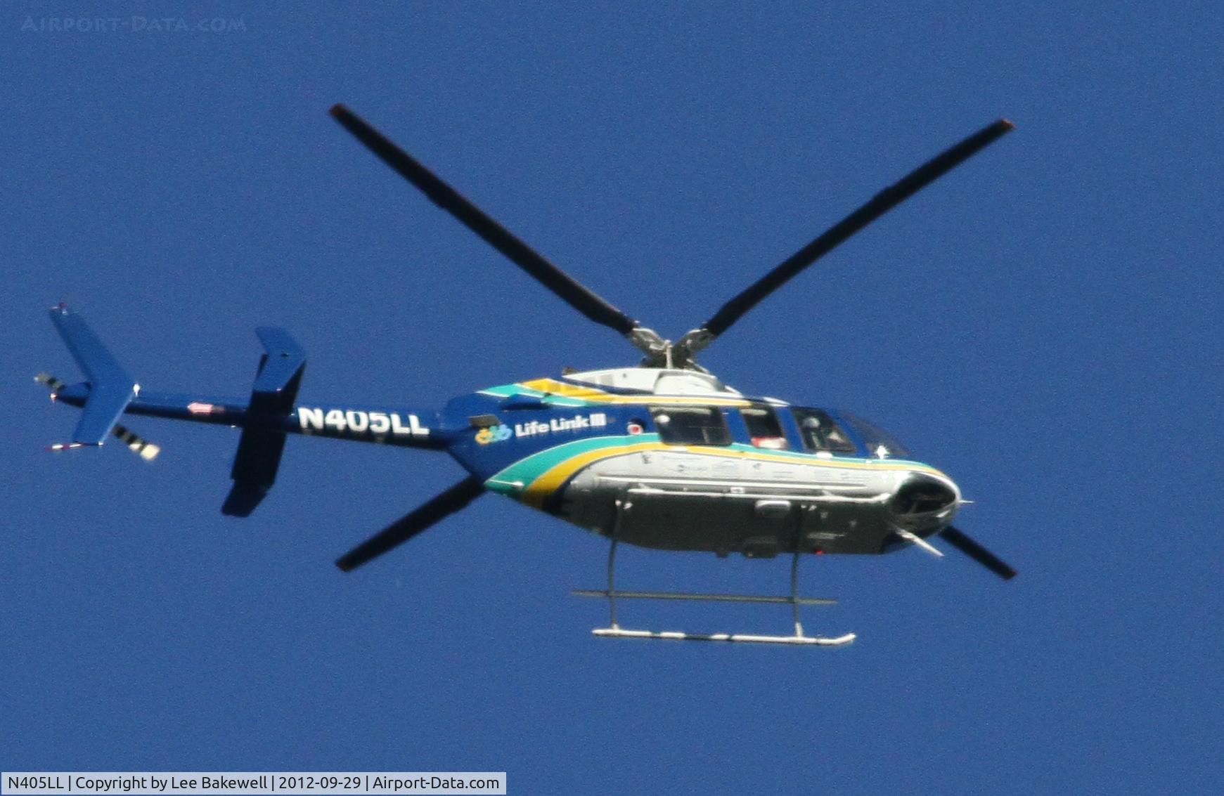 N405LL, 1999 Bell 407 C/N 53360, While operating over Forest Lake, MN