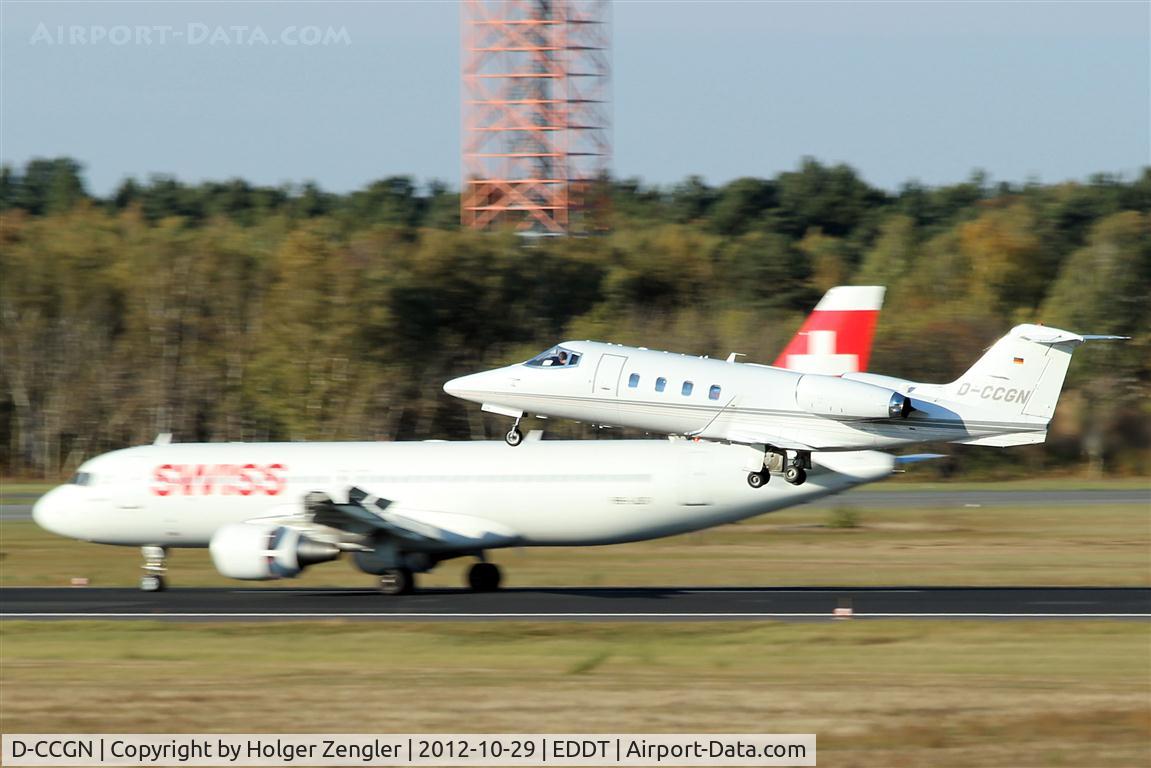 D-CCGN, 1981 Gates Leaarjet 55 C/N 55-017, Traffic on rwy 26L and 26R.....