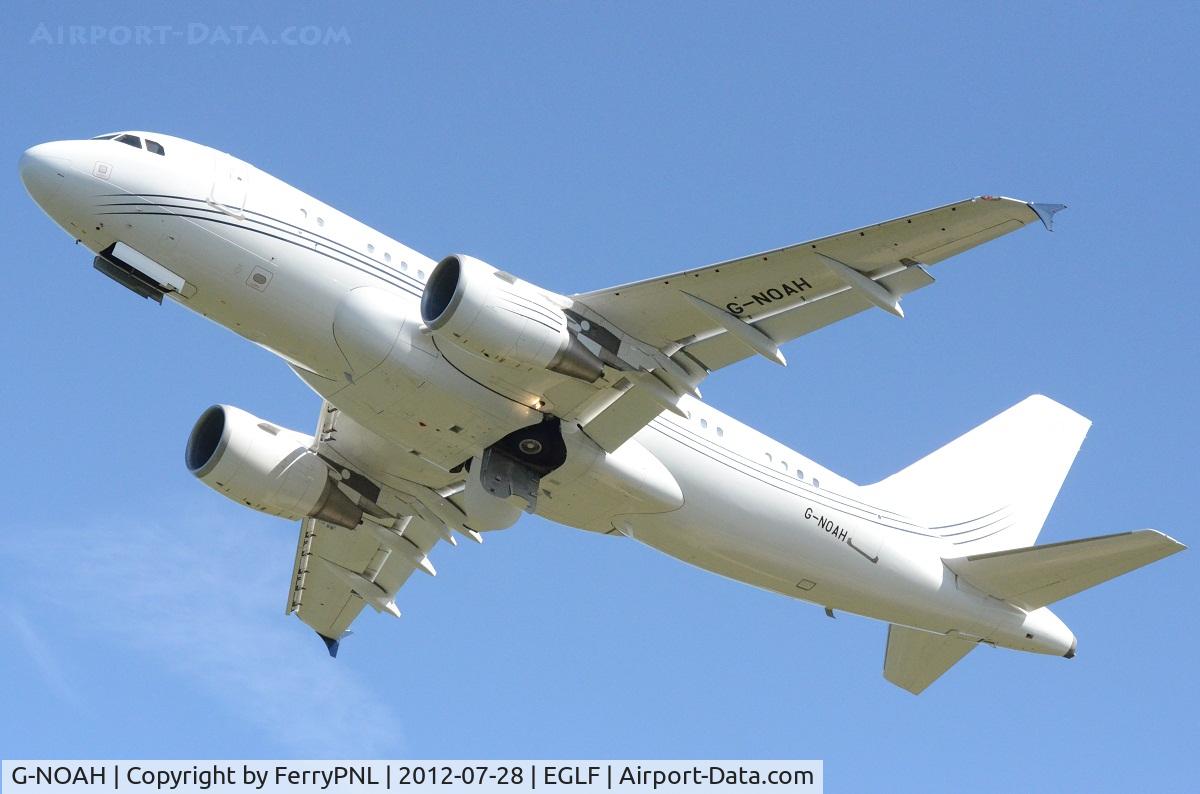 G-NOAH, 2009 Airbus A319-115CJ C/N 3826, Take off from FAB after Olympics opening night