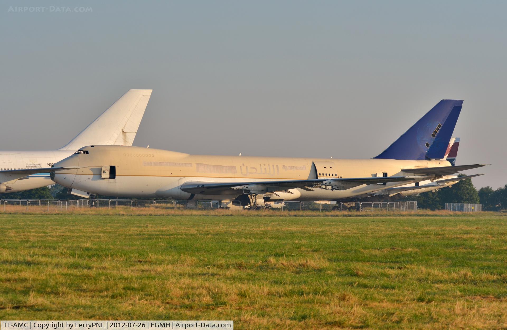 TF-AMC, 1979 Boeing 747-2B3F/SCD C/N 21835, For how long will she last? Seeing her final days here at Manston, UK.