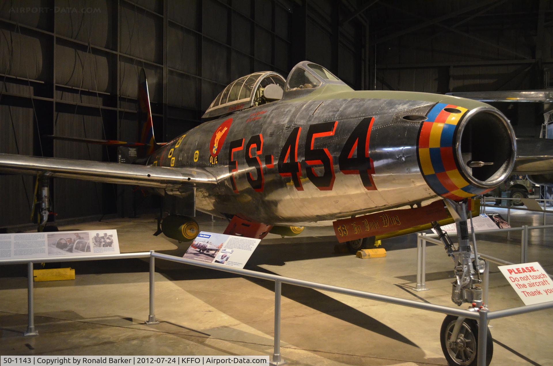 50-1143, 1950 Republic F-84E-20-RE Thunderjet C/N Not found 50-1143, AF Museum