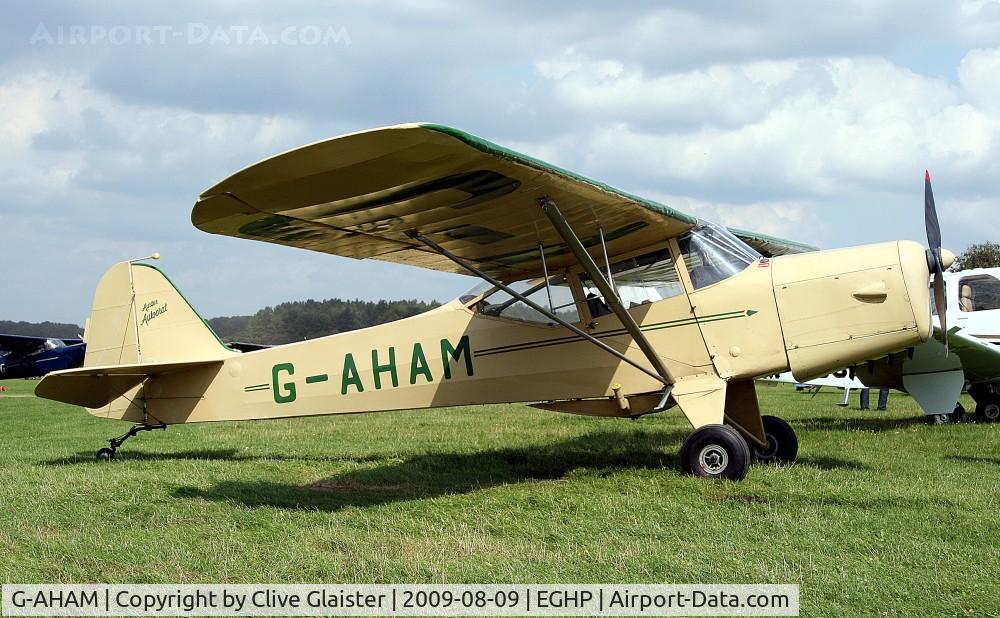 G-AHAM, 1946 Auster J-1 Autocrat C/N 1885, Originally owned to, J.Blockhouse & Co Ltd in March 1946 and currently in private hands since September 2001.