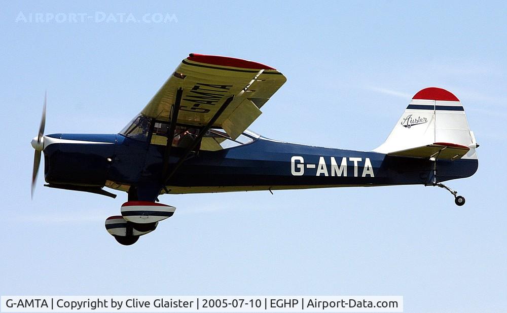 G-AMTA, 1952 Auster J-5F Aiglet Trainer C/N 2780, Originally owned to, Airways Aero Associations Ltd in May 1952 and currently in private hands since May 2004.