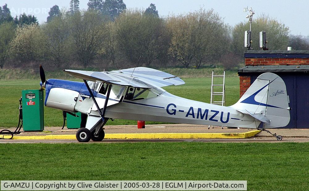 G-AMZU, 1953 Auster J-5F Aiglet Trainer C/N 3108, Originally owned to, The College of Aeronautics in May 1953 and currently with a Trustee of, Flying Flicks since September 1993. De-registered & cancelled by the CAA in January 2010.