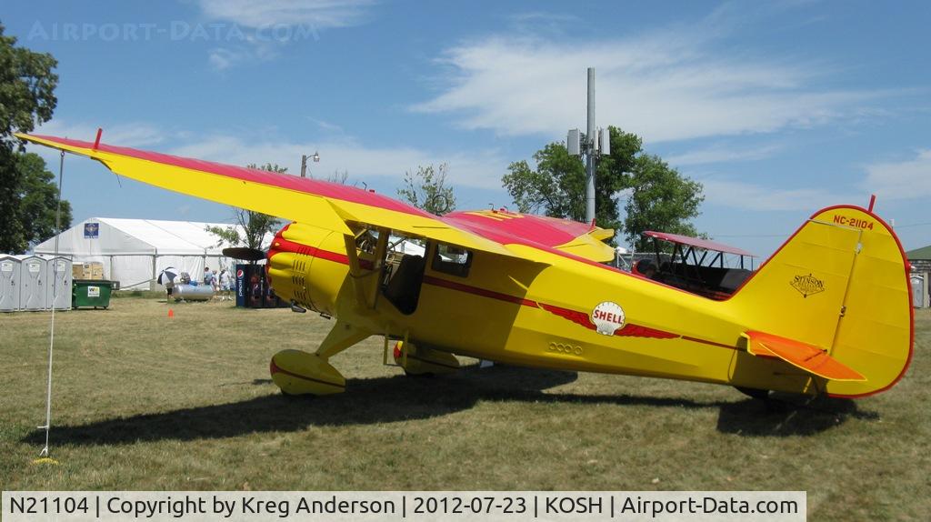 N21104, 1938 Stinson SR-10J Reliant C/N 5830, EAA AirVenture 2012