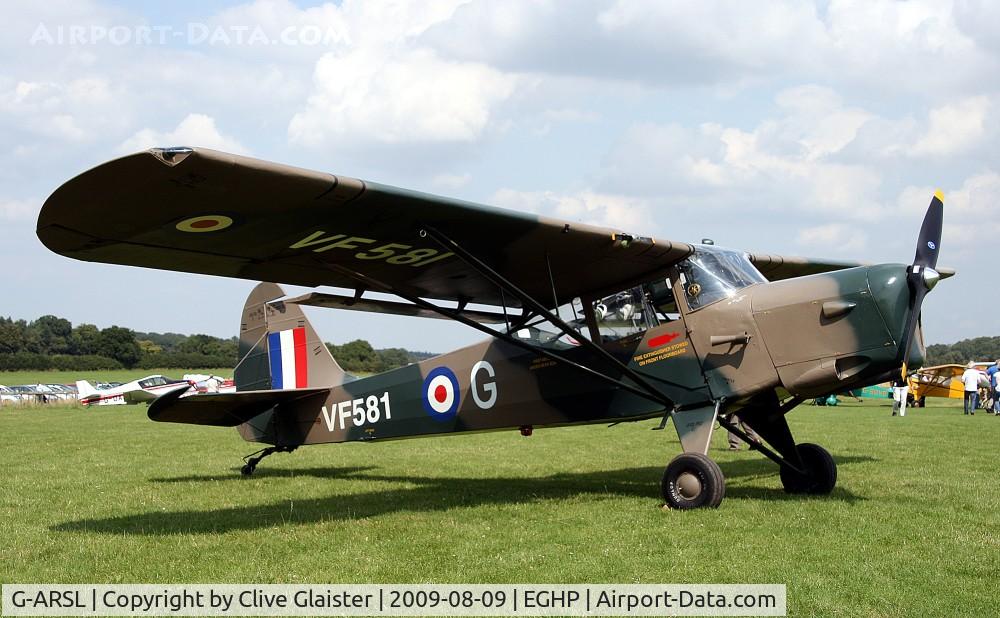 G-ARSL, 1946 Beagle A-61 Terrier 1 C/N 2539, Ex: VF581 > G-ARSL - Originally owned to, Beagle-Auster Aircraft Ltd in July 1961 and currently in private hands since December 1996. In the colours of the, Army Air Corps
