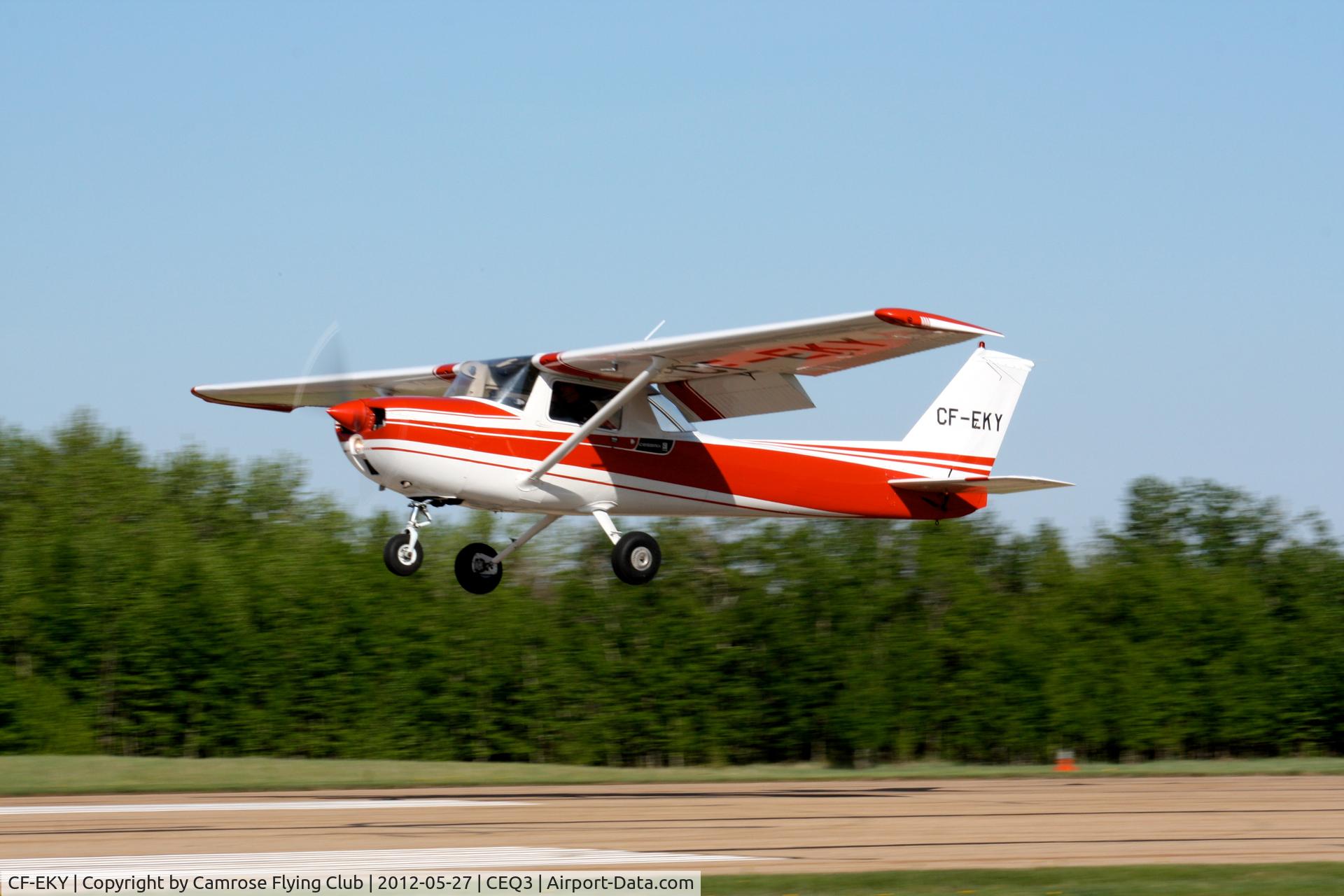 CF-EKY, 1972 Cessna 150L C/N 15073419, CF-EKY Approach CEQ3 Camrose Runway 14.