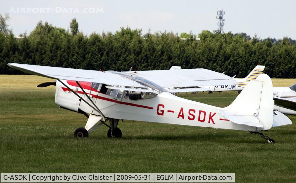 G-ASDK, 1962 Beagle A-61 Terrier 2 C/N B.702, Ex: VF631 > (G-ARLP) > G-ARLM > G-ASDK - Originally owned to, West London Aero Services Ltd in October 1962 and currently in private hands since August 2002.