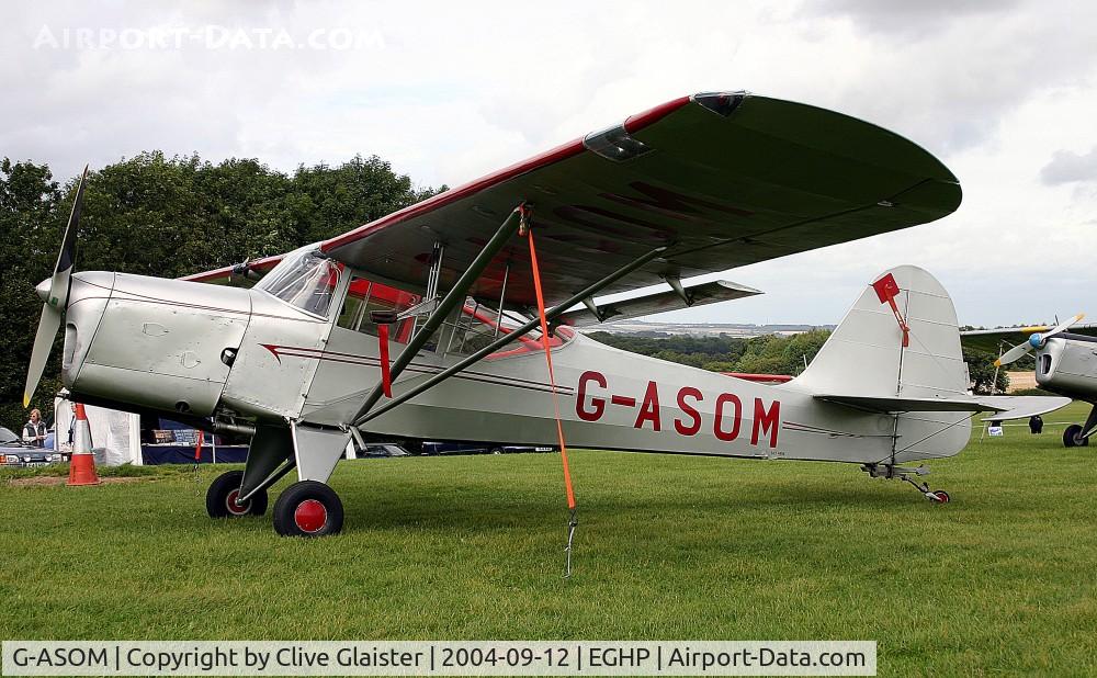 G-ASOM, 1964 Beagle A-61 Terrier 2 C/N B.622, Ex: VF505 > G-35-11 > G-ASOM > G-JETS > G-ASOM - Originally owned to, J.Lyons & Co Ltd in February 1964 as G-ASOM and currrently with a trustee of, GASOM.org since December 2008.
