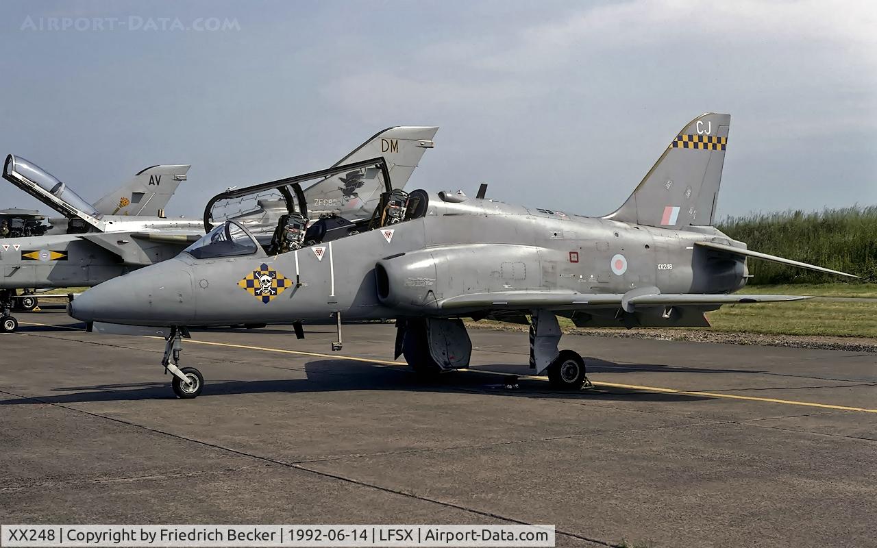 XX248, 1978 Hawker Siddeley Hawk T.1A C/N 084/312084, static display at Luxeuil Saint-Sauveur AB