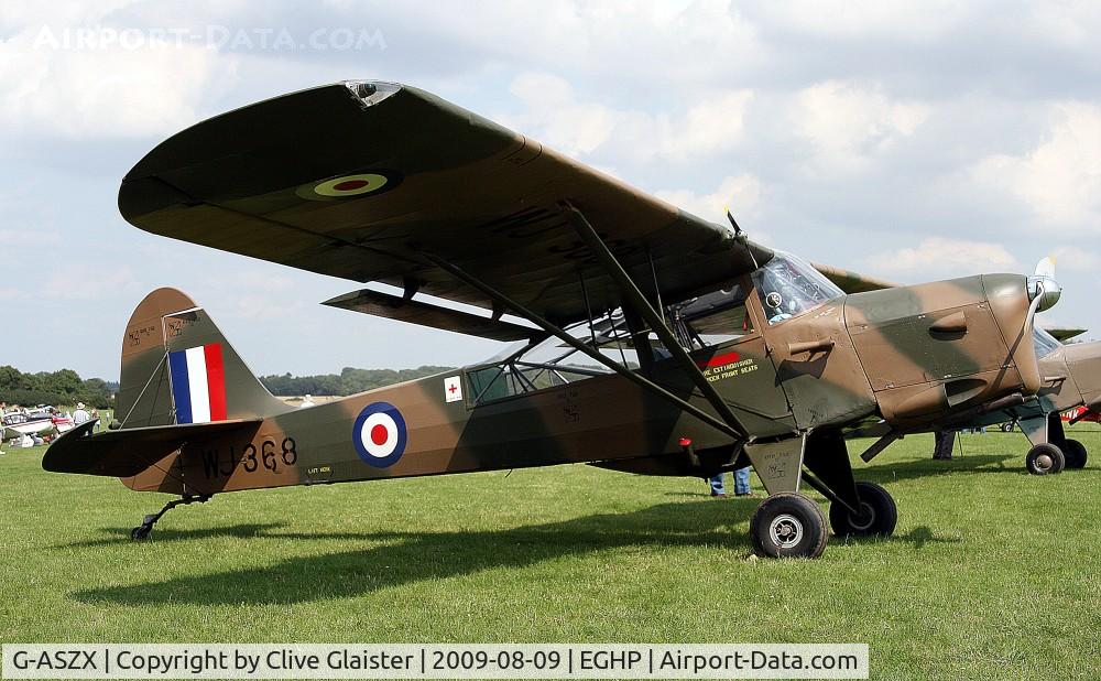 G-ASZX, 1964 Beagle A-61 Terrier C/N B.3742, Ex: WJ368 > (SE-ELO) > G-ASZX - Once owned to, Shackleton Aviation Ltd in June 1966 and currently in private hands since April 1999. In the colours of the 