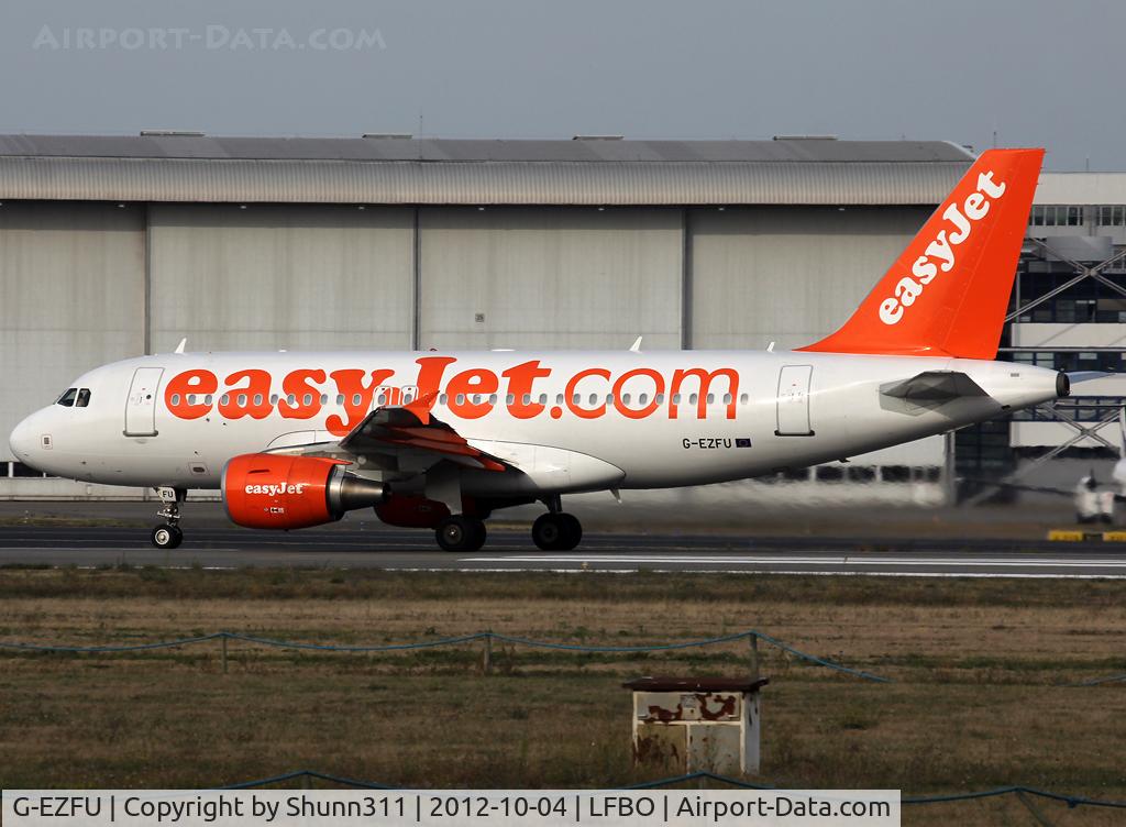 G-EZFU, 2010 Airbus A319-111 C/N 4313, Ready for take off rwy 32R