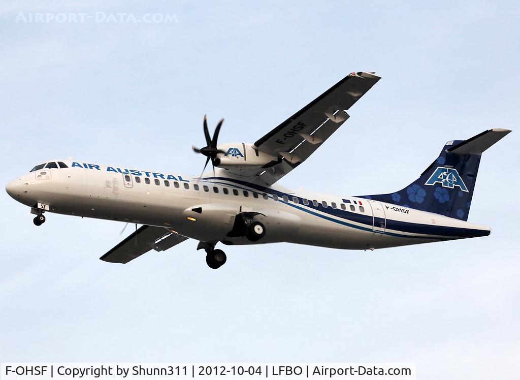 F-OHSF, 2000 ATR 72-212A C/N 650, Go around over rwy 32L after maintenance and new painting @ LFBF