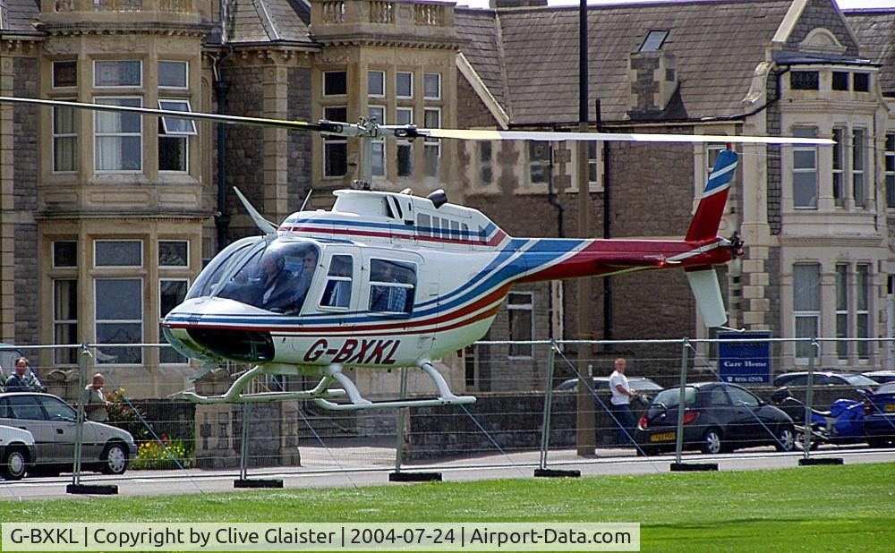 G-BXKL, 1980 Bell 206B JetRanger II C/N 3006, Ex: N5735Y > G-BXKL - Originally owned to, R & M International Ltd in October 1997 and currently with, Swattons Aviation Ltd since December 1997. Photo taken off-airfield at Weston-super-Mare.