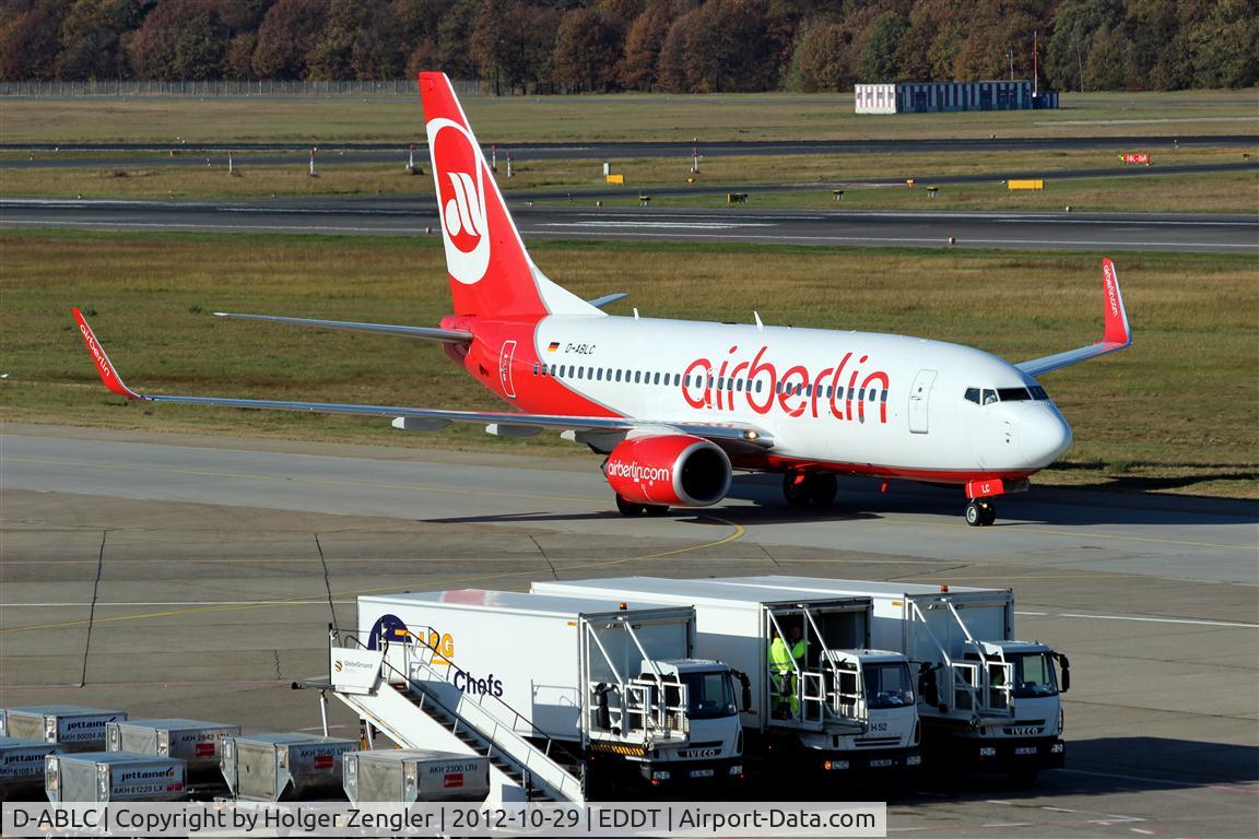 D-ABLC, 2008 Boeing 737-76J C/N 36116, On way to parking position right below TXL tower......