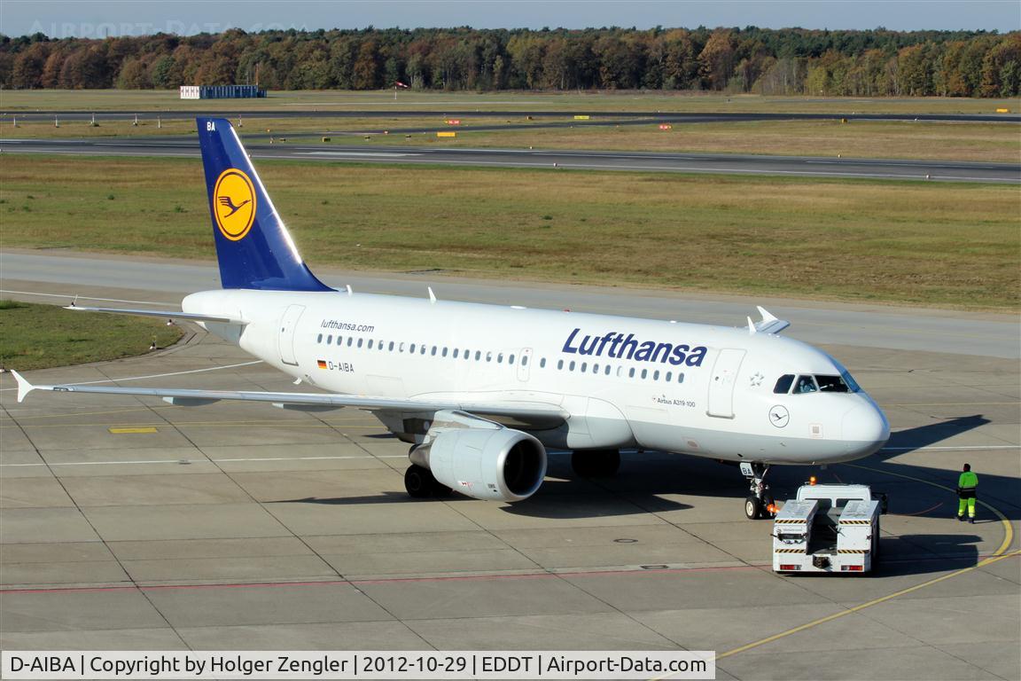 D-AIBA, 2009 Airbus A319-114 C/N 4141, Push back ceremony is running.....