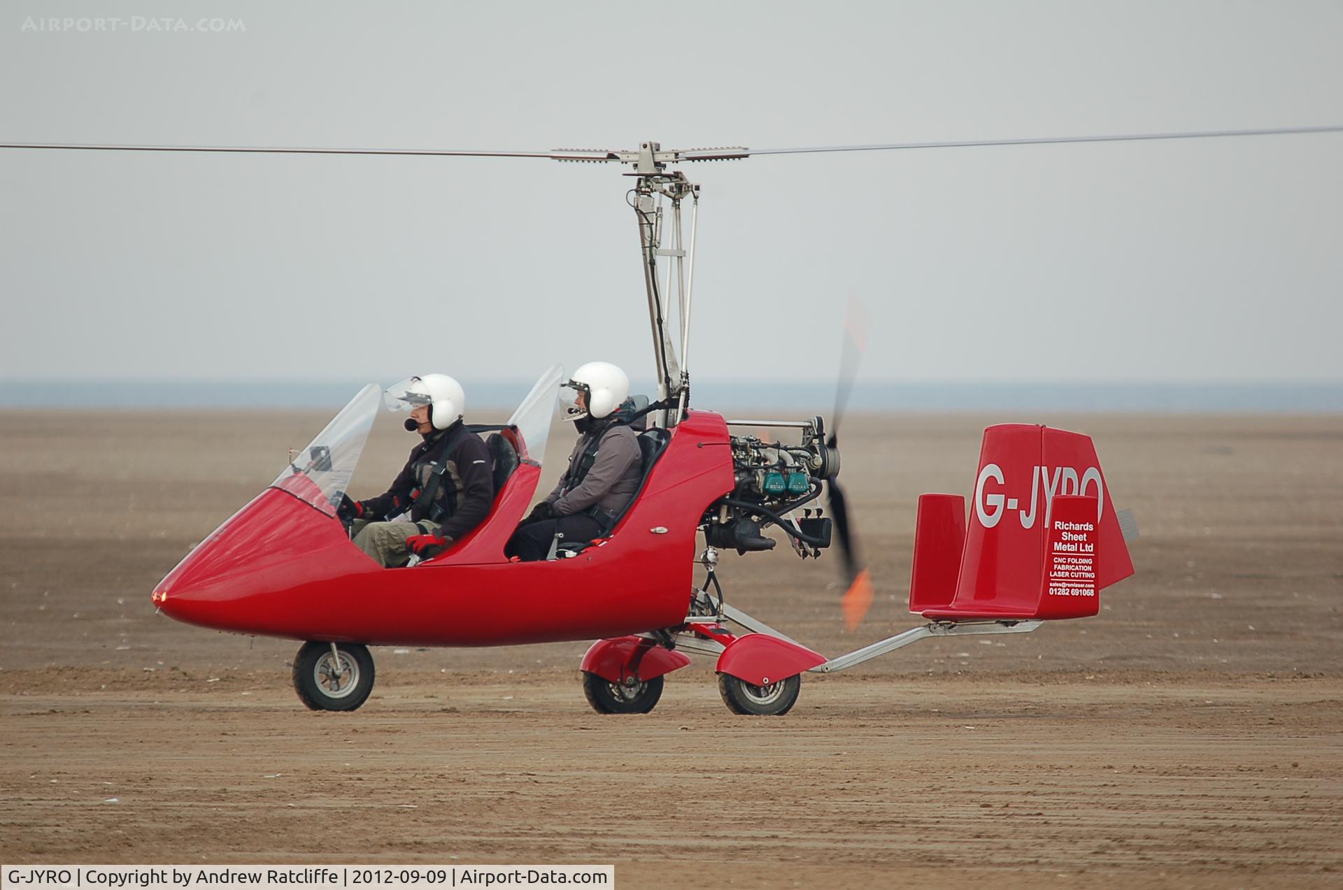 G-JYRO, 2006 Rotorsport UK MT-03 C/N RSUK/MT-03/006, Photographed arriving for Static Display on the beach at Southport Airshow 2012